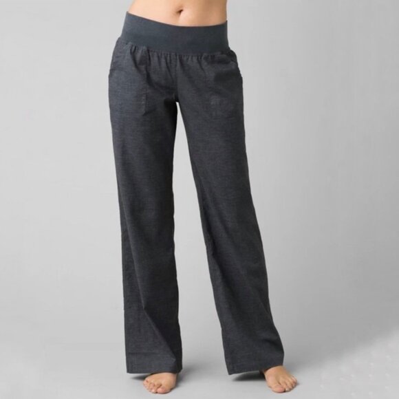 PRANA Women’s EUC Mantra Yoga Pull-On Hemp Pant - Coal | Size M - Picture 2 of 14